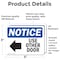 Signmission Use Other Door (Left Arrow) Sign With Symbol, 5 in W x Rectangle, Vinyl Decal OS-2PACK-NS-D-35-L-18803 - alternate 6